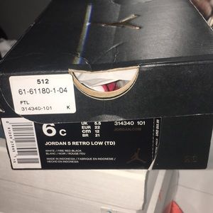 Jordan 5 Retro Low (Size 6c)